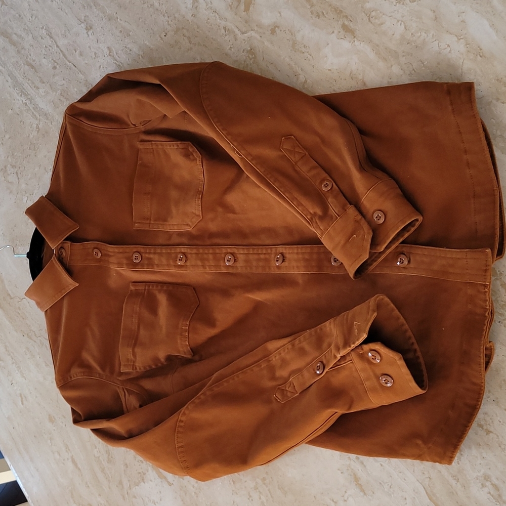 Duluth Trading Co. Women's Work Shirt in Rust Brown